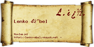 Lenko Ábel névjegykártya