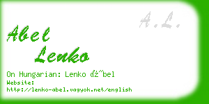 abel lenko business card
